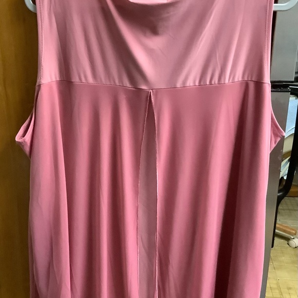New with tags Adele and May 3X Dressy Pink draped blouse No sleeves Dressy - Picture 8 of 8
